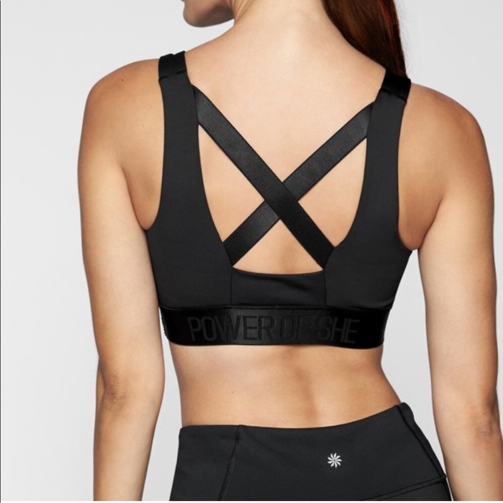 Athleta Power Of She Gray Sports Bra